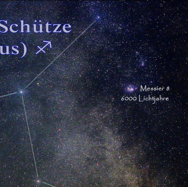 Sternbild Schütze - Leinwandbild, 30x40 cm