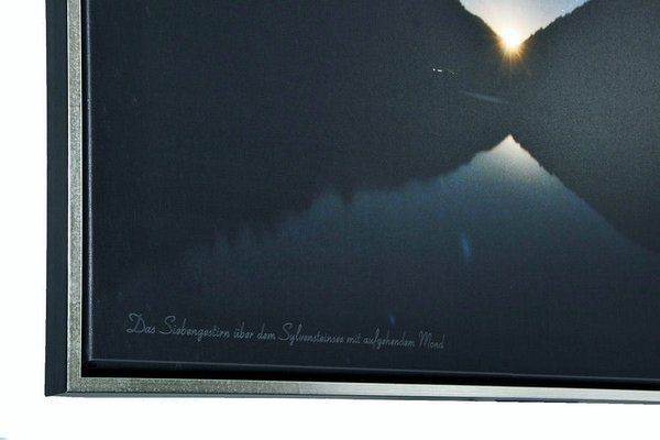 Siebengestirn über dem Sylvensteinsee - Leinenbild 60x80 cm mit Rahmung