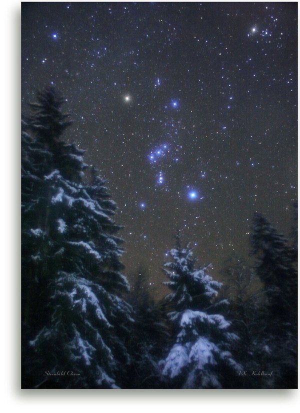 Sternbild Orion - Leinwandbild, 50x70 cm