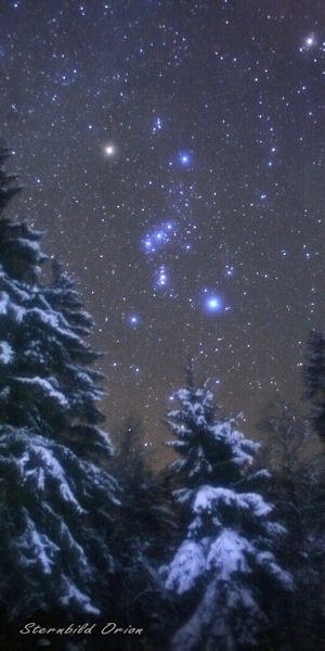 Sternbild Orion - Klappkarte